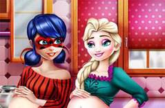 Будущие Мамочки - Ladybug and Elsa Pregnant BFFs